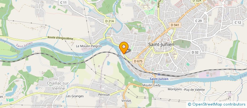 localisation de l'entreprise LES FLEURS DE ST JUNIEN ET SES ENVIRONS  SAINT-JUNIEN