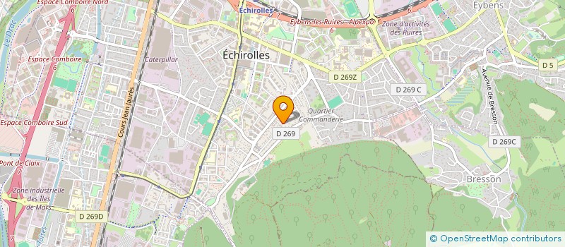 localisation de l'entreprise LES FLEURS DES CEDRES  ECHIROLLES