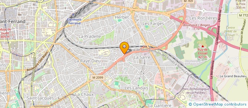 localisation de l'entreprise LES FLEURS DU 25 CHEMIN DE FLOREAL  CLERMONT-FERRAND