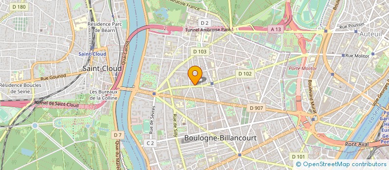localisation de l'entreprise LES  FLEURS DU BIEN  BOULOGNE-BILLANCOURT