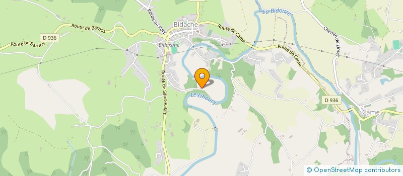 localisation de l'entreprise LES FLEURS DU CHATEAU  BIDACHE