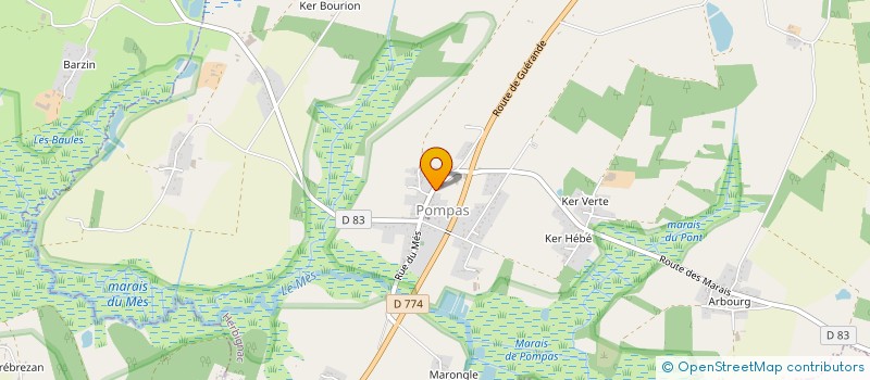 localisation de l'entreprise LES FLEURS DU MES à HERBIGNAC