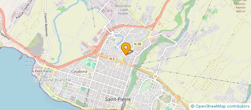 localisation de l'entreprise LES FLEURS DU SUD à SAINT-PIERRE