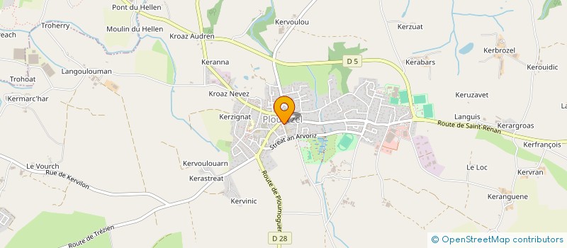 localisation de l'entreprise LES FLEURS DU VENT  PLOUARZEL