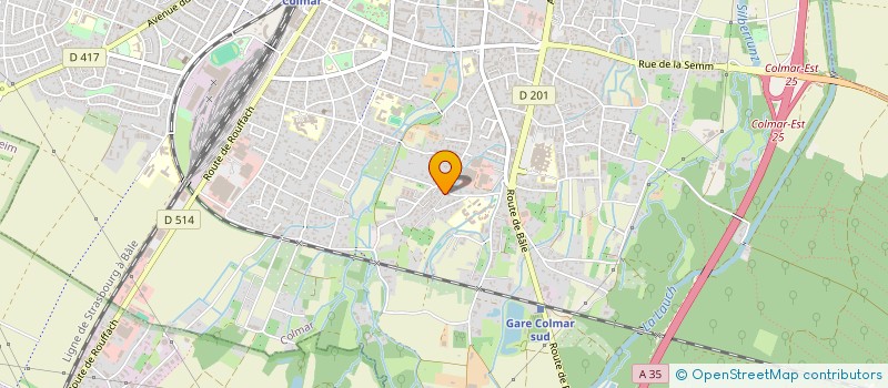 localisation de l'entreprise LES FLORALIES à COLMAR