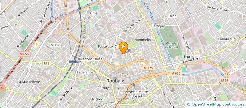 localisation de l'entreprise LES FLORALIES  ROUBAIX