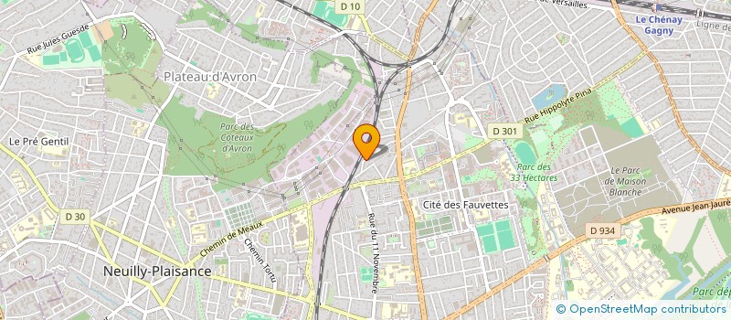 localisation de l'entreprise LES FLOREALES. à NEUILLY-SUR-MARNE