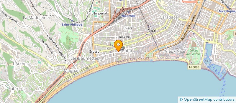 localisation de l'entreprise LES FLOTS BLEUS à NICE