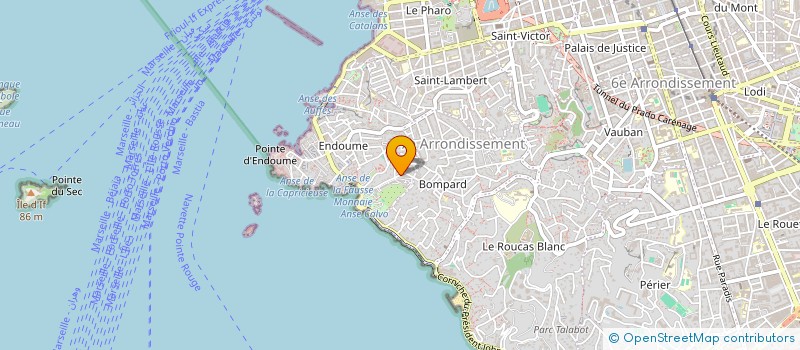 localisation de l'entreprise LES FLOTS BLEUS à MARSEILLE