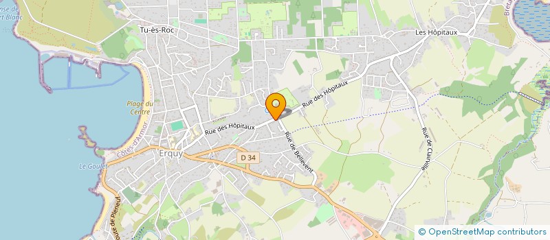 localisation de l'entreprise LES FLOTS BLEUS  ERQUY