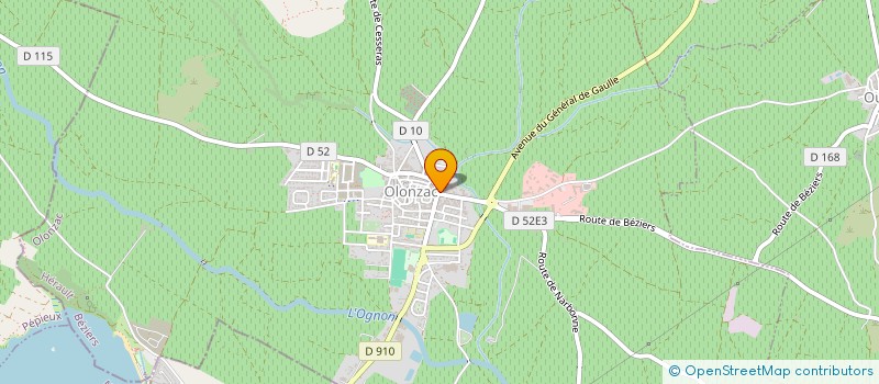 localisation de l'entreprise LES FLOTS BLEUS  OLONZAC