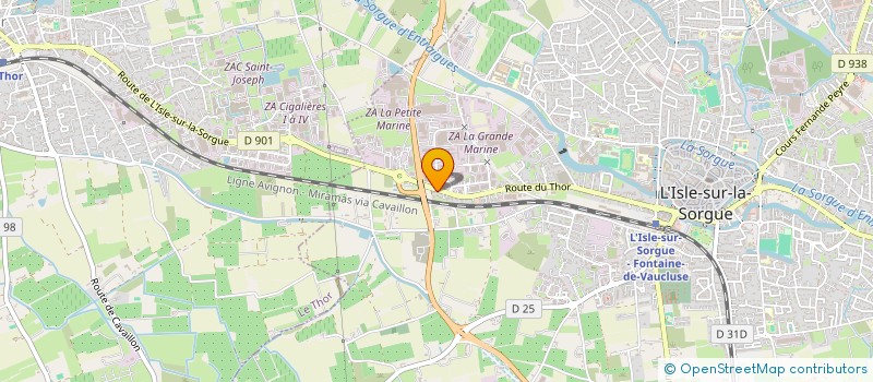 localisation de l'entreprise LES FLOTS CLAIRS  L'ISLE-SUR-LA-SORGUE