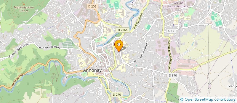 localisation de l'entreprise LES FLOTS VERTS à ANNONAY