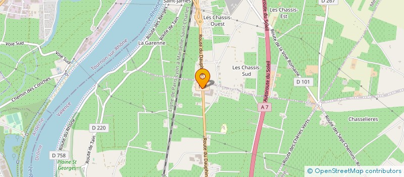 localisation de l'entreprise LES FLOURIES  LA ROCHE-DE-GLUN