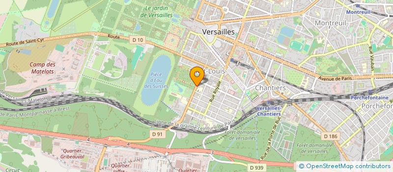 localisation de l'entreprise LES FOLIES POTAGERES à VERSAILLES