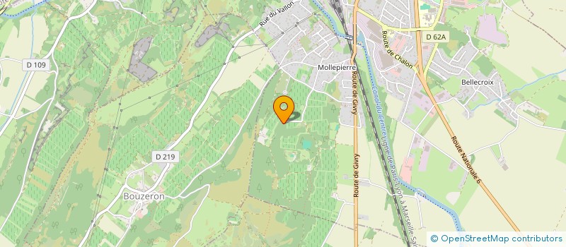 localisation de l'entreprise LES FOLLYS  CHAGNY