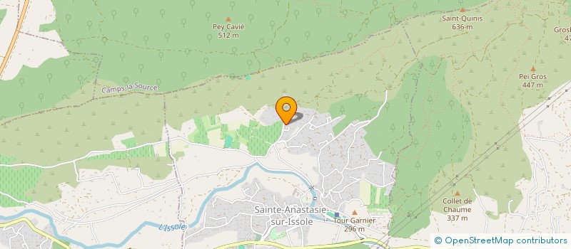 localisation de l'entreprise LES FONDS BLEUS  SAINTE-ANASTASIE-SUR-ISSOLE