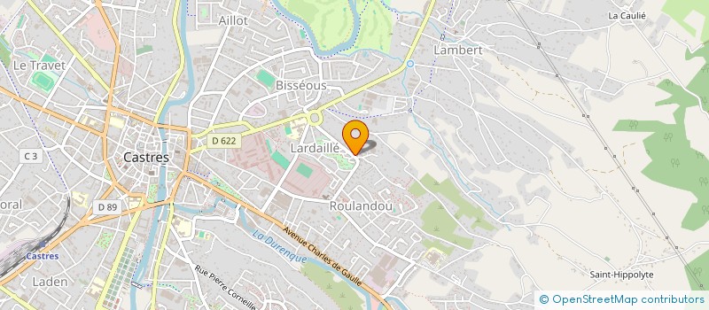 localisation de l'entreprise LES FONTAINES  CASTRES