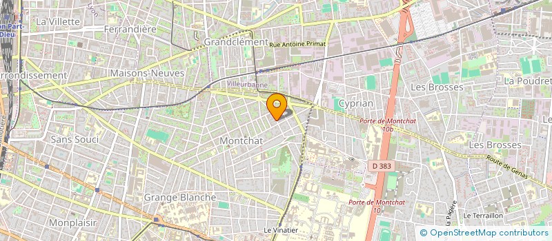 localisation de l'entreprise LES FONTAINES  LYON