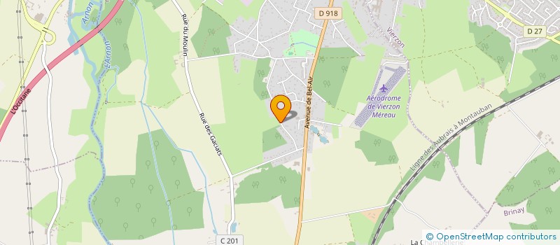 localisation de l'entreprise LES FONTAINES  MEREAU