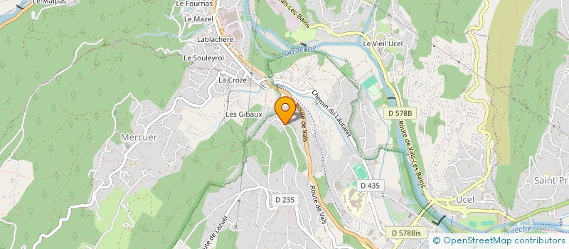 localisation de l'entreprise LES FONTAINES à AUBENAS