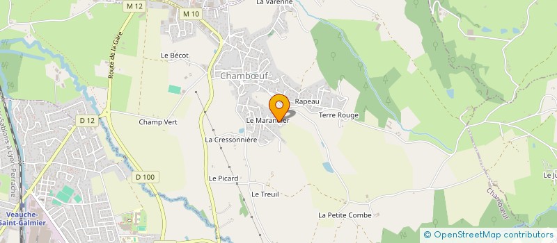 localisation de l'entreprise LES FONTAINES  CHAMBUF