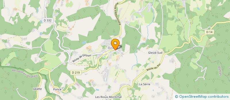 localisation de l'entreprise LES FONTAINES  BOFFRES