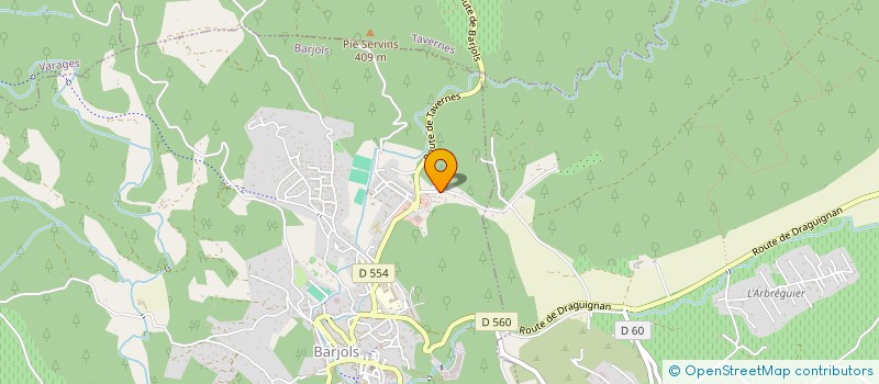 localisation de l'entreprise LES FONTAINES DE COULEURS à BARJOLS