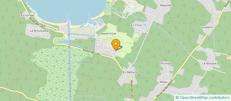localisation de l'entreprise LES FONTAINES DE NAVA à BISCARROSSE