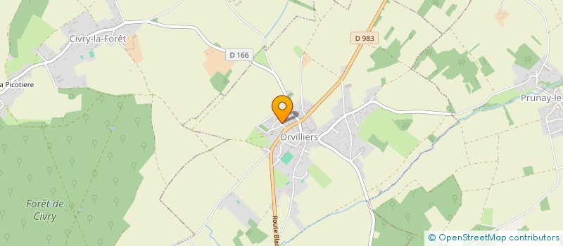 localisation de l'entreprise LES FONTAINES DE ROMANGIS  ORVILLIERS