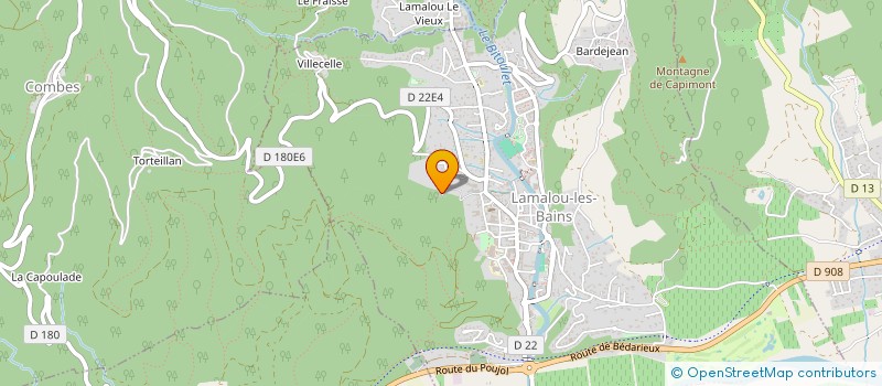 localisation de l'entreprise LES FONTAINES S A  LAMALOU-LES-BAINS