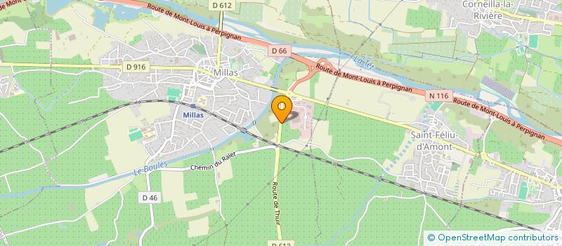 localisation de l'entreprise LES FONTAINES SARL à MILLAS