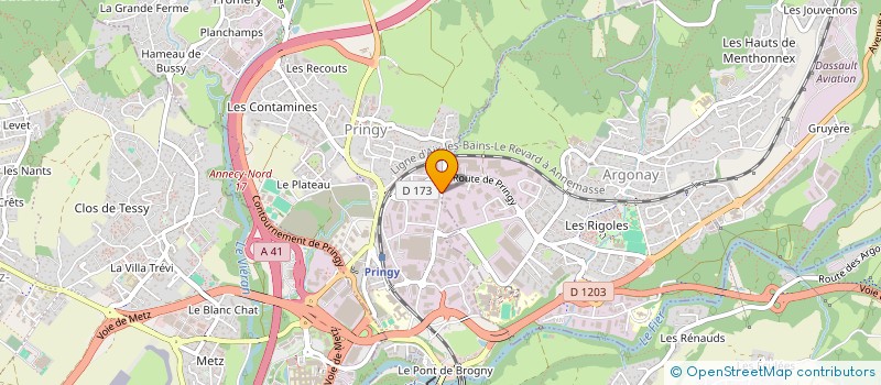 localisation de l'entreprise LES FONTANELLES  ANNECY