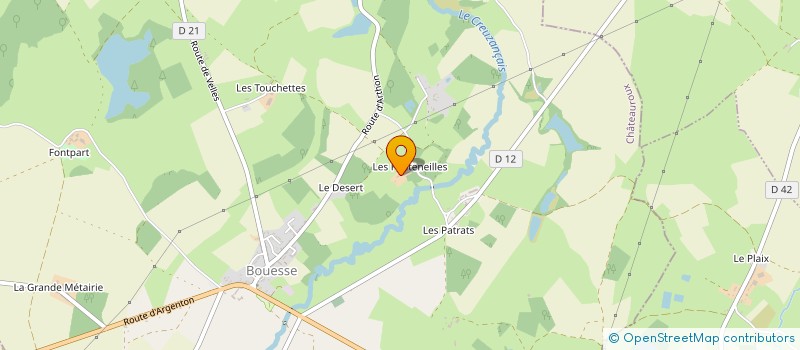localisation de l'entreprise LES FONTENEILLES à BOUESSE