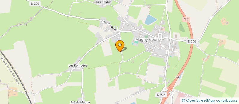localisation de l'entreprise LES FONTENILLES à MAGNY-COURS
