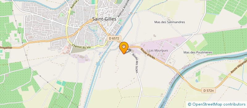 localisation de l'entreprise LES FORESTIERS DU SUD  ST GILLES