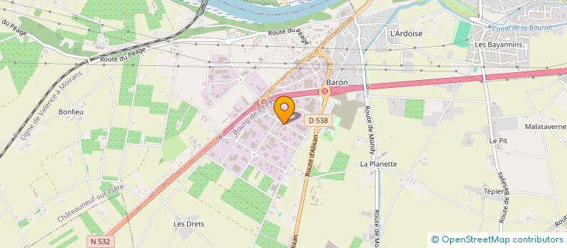 localisation de l'entreprise LES FORETS  BOURG-DE-PEAGE