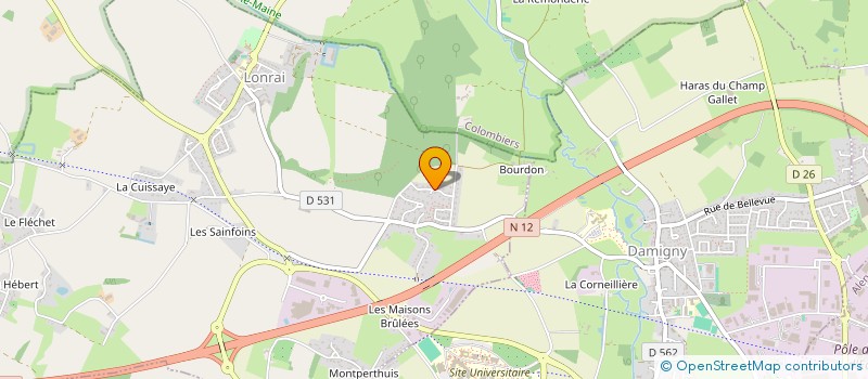 localisation de l'entreprise LES FORGES à ECOUVES