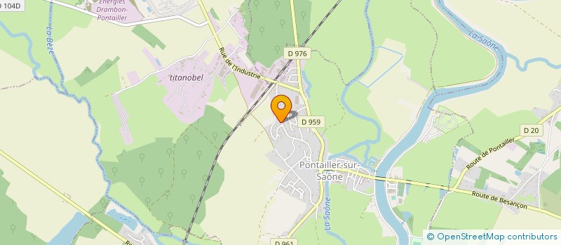 localisation de l'entreprise LES FORGES DE LA GARE  PONTAILLER-SUR-SAONE