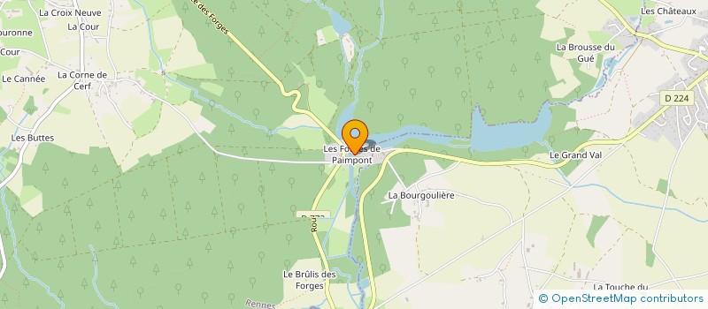 localisation de l'entreprise LES FORGES DE PAIMPONT  PLELAN-LE-GRAND