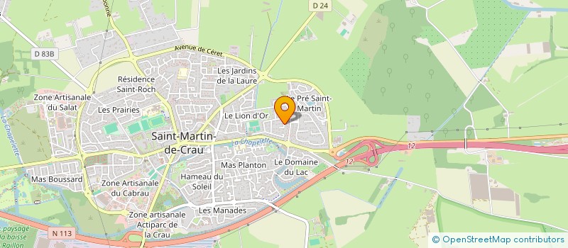 localisation de l'entreprise LES FORMATIONS DE LA CRAU à SAINT-MARTIN-DE-CRAU