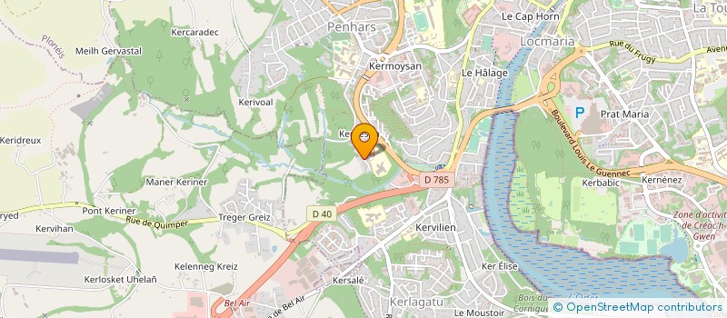 localisation de l'entreprise LES FORZ PIOU à QUIMPER