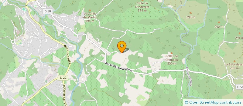 localisation de l'entreprise LES FOSSETTES  COTIGNAC