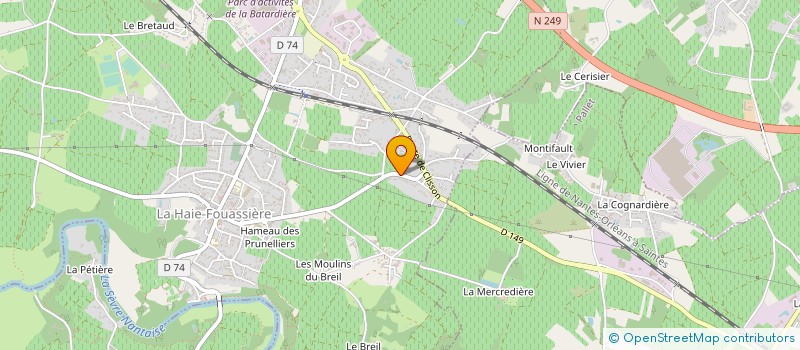 localisation de l'entreprise LES FOUASSIERS  LA HAIE-FOUASSIERE