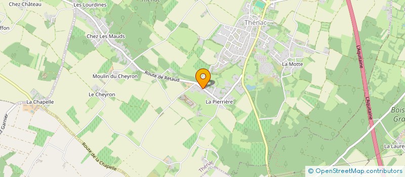 localisation de l'entreprise LES FOUCAUDIERES  THENAC