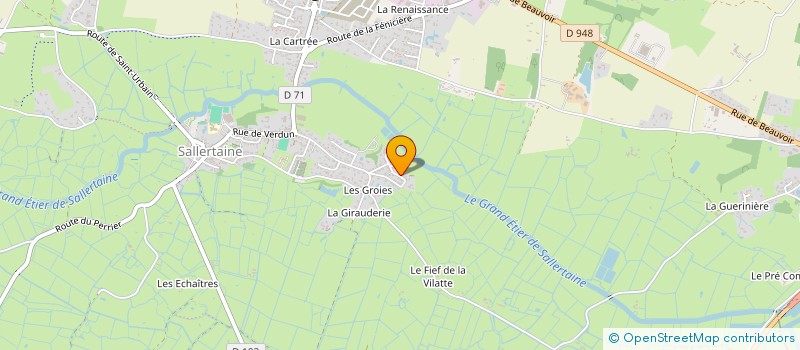 localisation de l'entreprise LES FOUEES DU MARAIS à SALLERTAINE