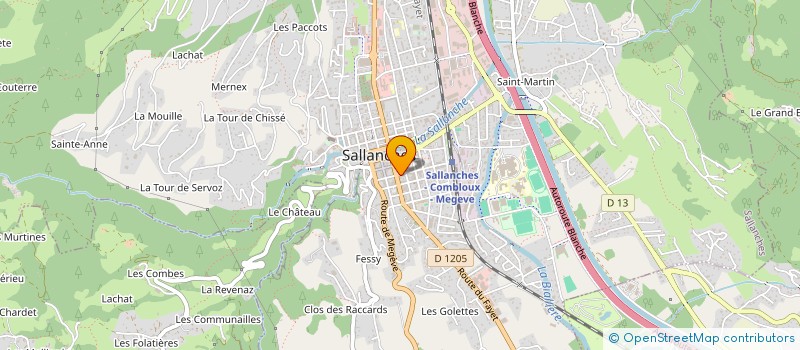 localisation de l'entreprise LES FOUGERES à SALLANCHES
