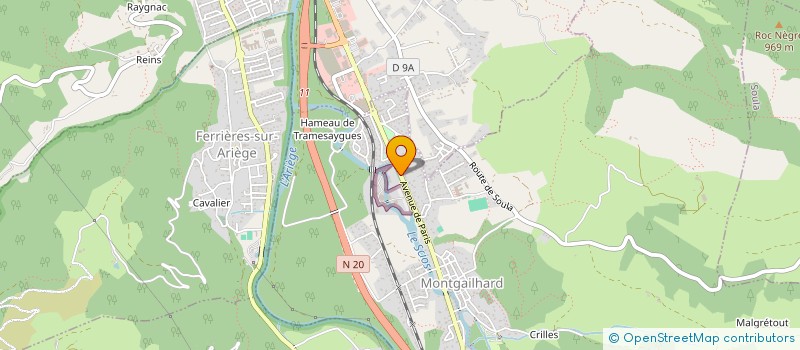 localisation de l'entreprise LES FOUGERES à MONTGAILHARD
