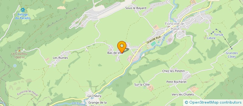 localisation de l'entreprise LES FOUGERES  FONCINE-LE-HAUT