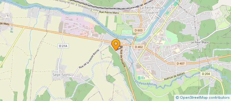 localisation de l'entreprise LES FOUGERES  LA FERTE SOUS JOUARRE